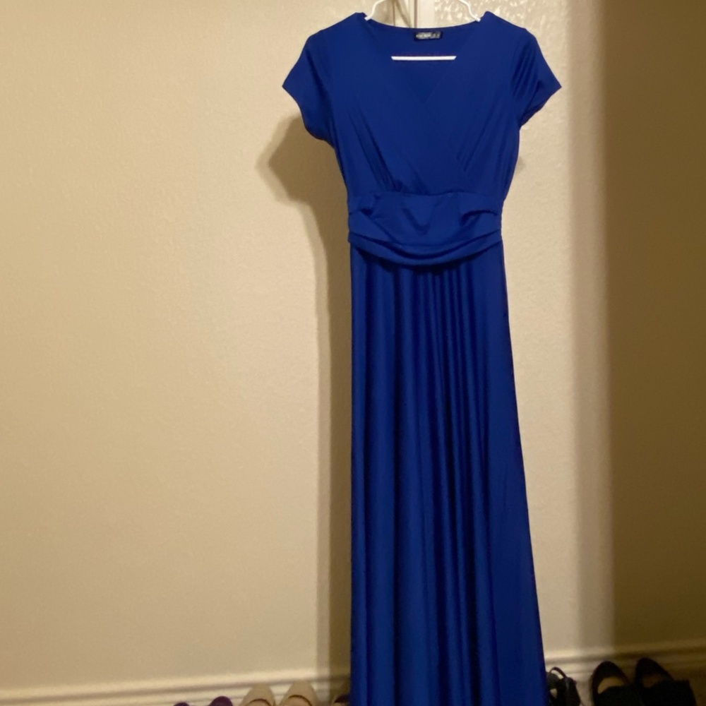 Koh Koh Women’s Sexy Cap Short Sleeve V-neck Flowy Cocktail Gown